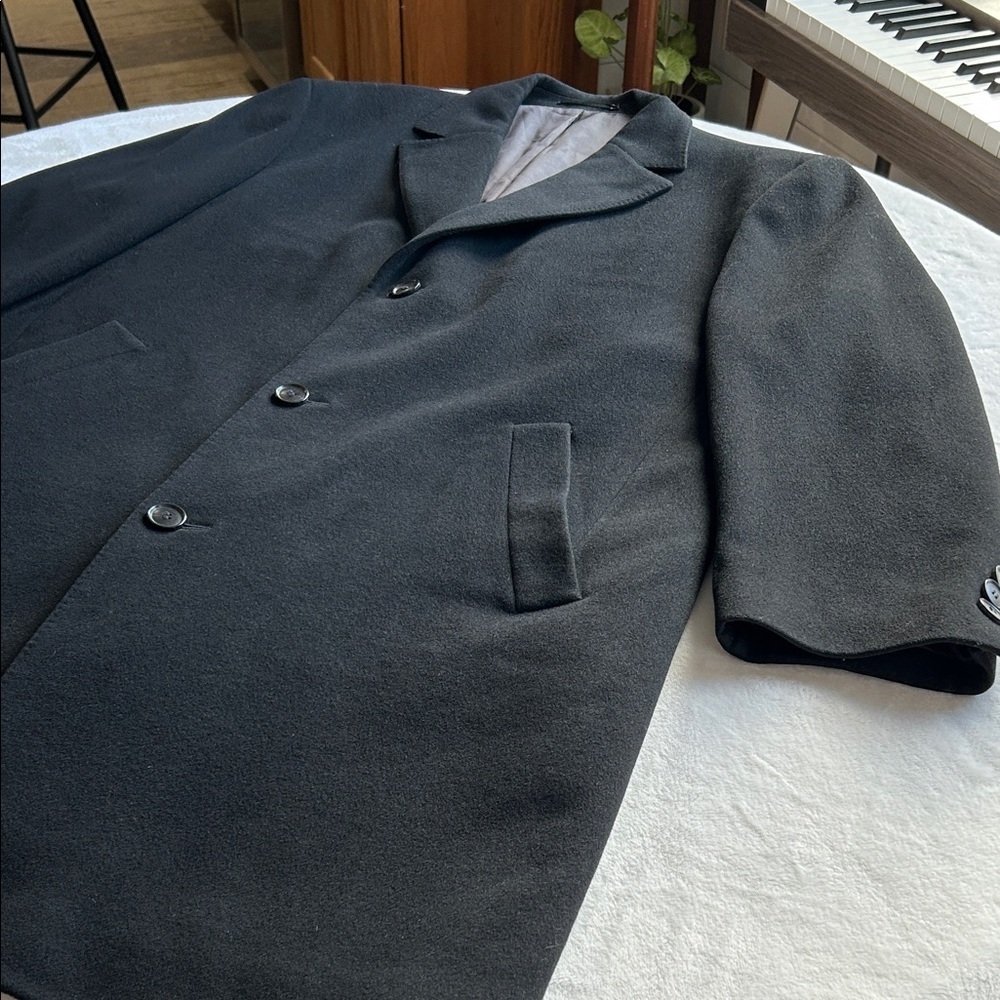 BOSS Hugo Boss Mens Long Black Coat. Wool and Cashmere. 56 (46 US Size) - Picture 6 of 17